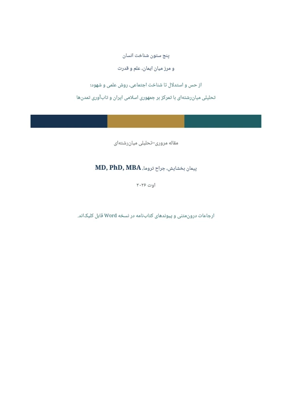Cover of Five Pillars of Human Knowledge: Faith, Science and Power