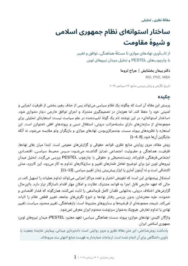 Cover of Iran’s Cylindrical Power Structure and Resistance